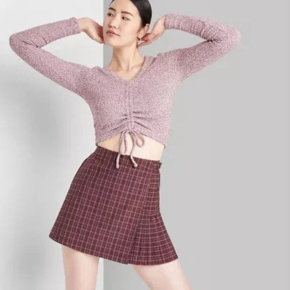 Wild Fable Cozy Pink V-Neck Sweater with Drawstring - Size Medium, NWT - Picture 7 of 7